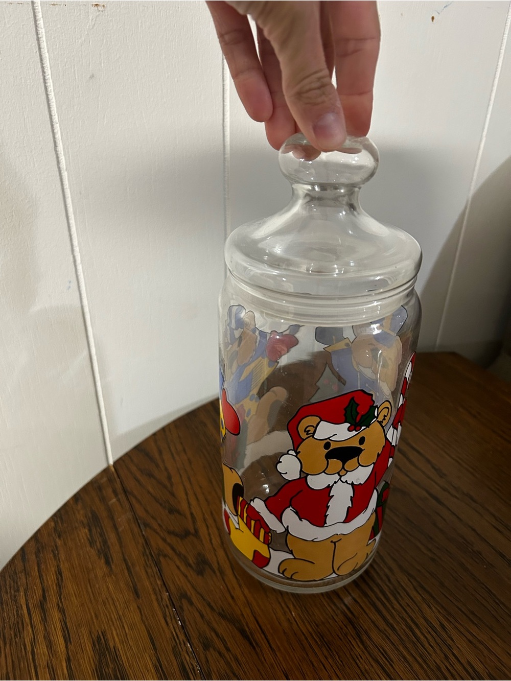 Vintage Christmas Apothecary Candy Jar